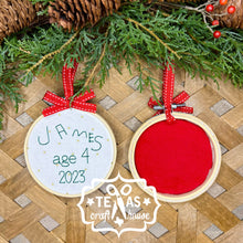 Load image into Gallery viewer, Handcrafted Child's Handwriting Keepsake Christmas Ornament