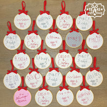 Load image into Gallery viewer, Handcrafted Child's Handwriting Keepsake Christmas Ornament