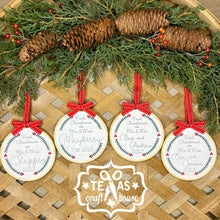 Load image into Gallery viewer, Handcrafted Custom First Married Wedding Anniversary Keepsake Christmas Ornament