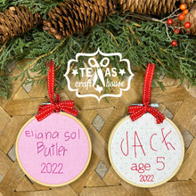 Load image into Gallery viewer, Handcrafted Child's Handwriting Keepsake Christmas Ornament
