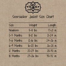 Load image into Gallery viewer, Monogrammed Infant Light Blue Seersucker Jacket