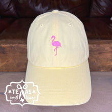Load image into Gallery viewer, Mini Flamingo By the Seashore Baseball Hat
