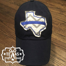 Load image into Gallery viewer, Back the Blue Texas Patch Baseball Hats