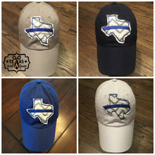 Load image into Gallery viewer, Back the Blue Texas Patch Baseball Hats

