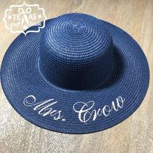 Load image into Gallery viewer, Custom Monogram Last Name Beach Sun Hats - Personalized Sun Hat - Monogrammed Sun Hat - Sun Hat