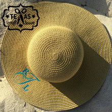 Load image into Gallery viewer, Custom Monogram Last Name Beach Sun Hats - Personalized Sun Hat - Monogrammed Sun Hat - Sun Hat