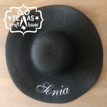 Load image into Gallery viewer, Custom Monogram Last Name Beach Sun Hats - Personalized Sun Hat - Monogrammed Sun Hat - Sun Hat