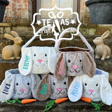 Load image into Gallery viewer, Personalized Plush Easter Bunny Basket