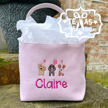 Load image into Gallery viewer, Birthday Seersucker Personalized Reusable Gift Bag