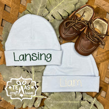 Load image into Gallery viewer, Custom Monogrammed Newborn Baby Hat