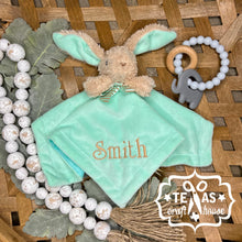 Load image into Gallery viewer, Monogrammed Plush Bunny Lovie Rattle