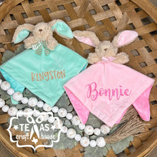 Load image into Gallery viewer, Monogrammed Plush Bunny Lovie Rattle