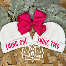 Load image into Gallery viewer, Custom Monogrammed Newborn Baby Hat