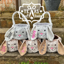 Load image into Gallery viewer, Personalized Plush Easter Bunny Basket