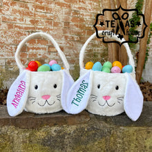 Load image into Gallery viewer, Personalized Plush Easter Bunny Basket