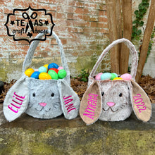 Load image into Gallery viewer, Personalized Plush Easter Bunny Basket