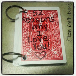 52 Reasons Why I Love You Playing Cards