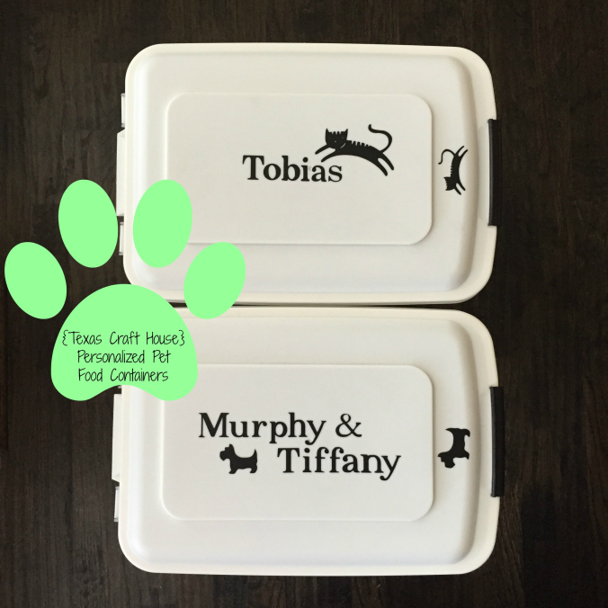 Personalized Pet Food Containers
