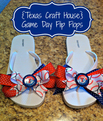 Game Day Ribbon Flip Flops – Texas Craft House
