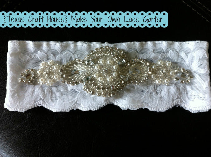 Make Your Own Lace Crystal Wedding Garter