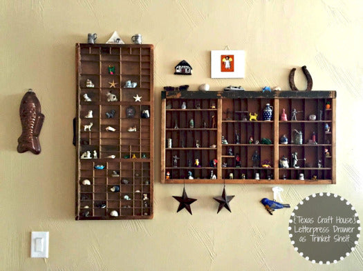 Letterpress Drawer as Trinket Shelf