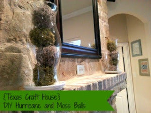 DIY Hurricane and  Newspaper Moss Balls