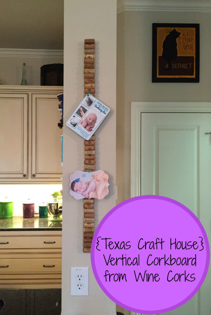 Vertical Cork Board from Wine Corks