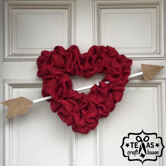 Heart shop burlap wreath