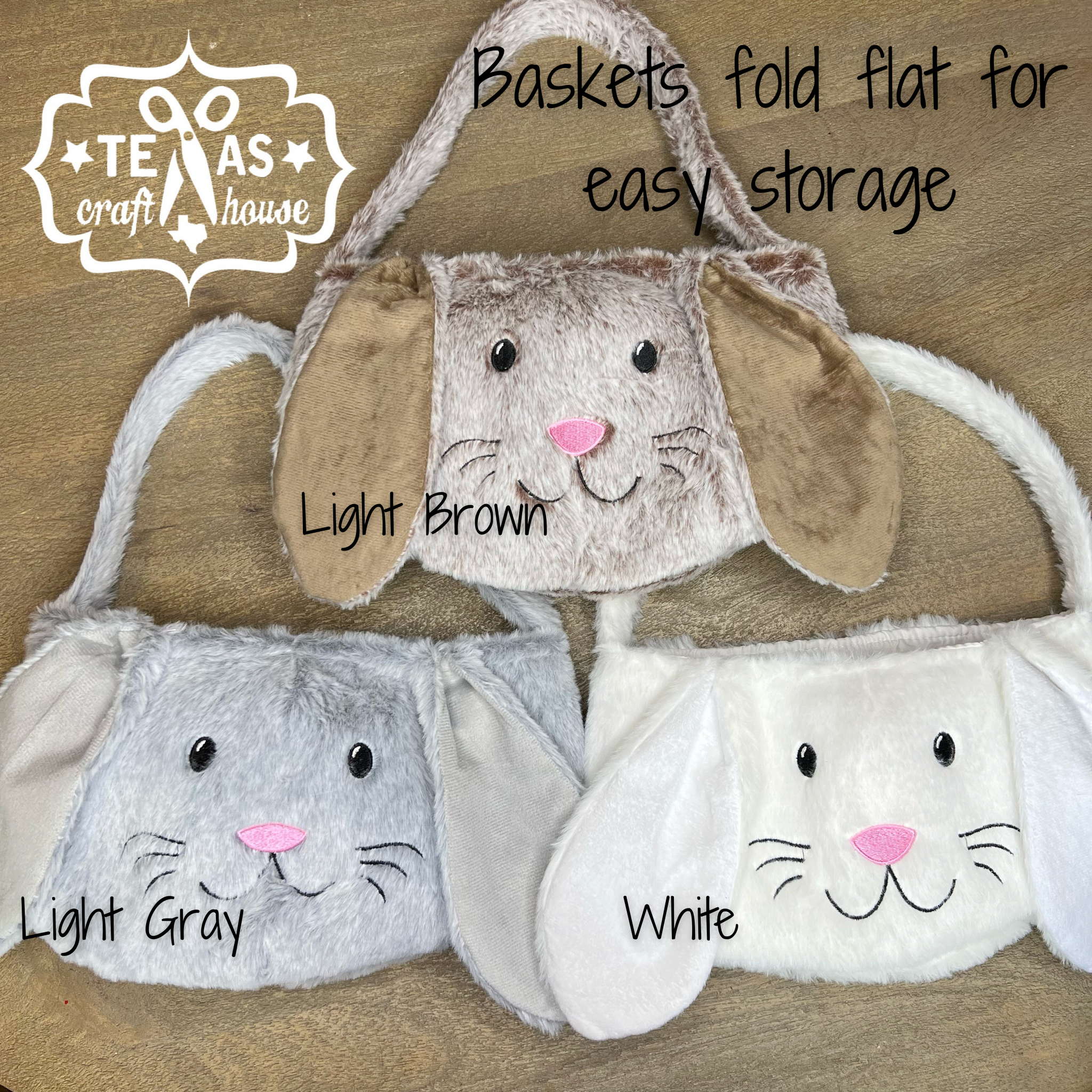 Plush easter basket deals