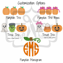Load image into Gallery viewer, Seersucker Personalized Halloween Trick or Treat Bag
