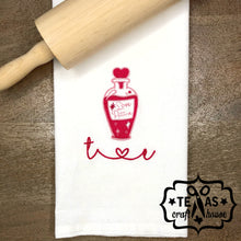 Load image into Gallery viewer, Custom Valentine&#39;s Day Flour Sack Tea Towel
