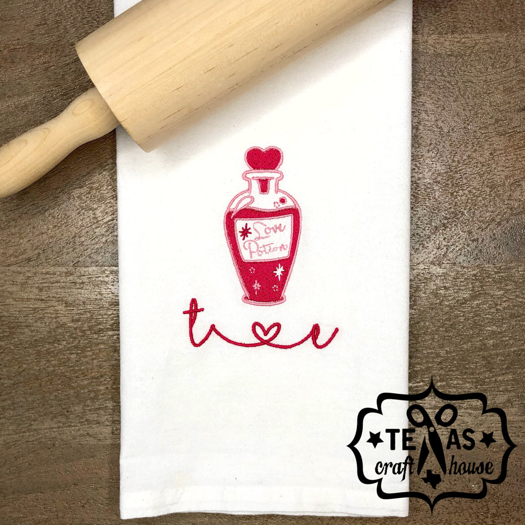Custom Valentine's Day Flour Sack Tea Towel
