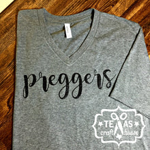 Load image into Gallery viewer, Preggers Pregnancy Announcement T-shirt
