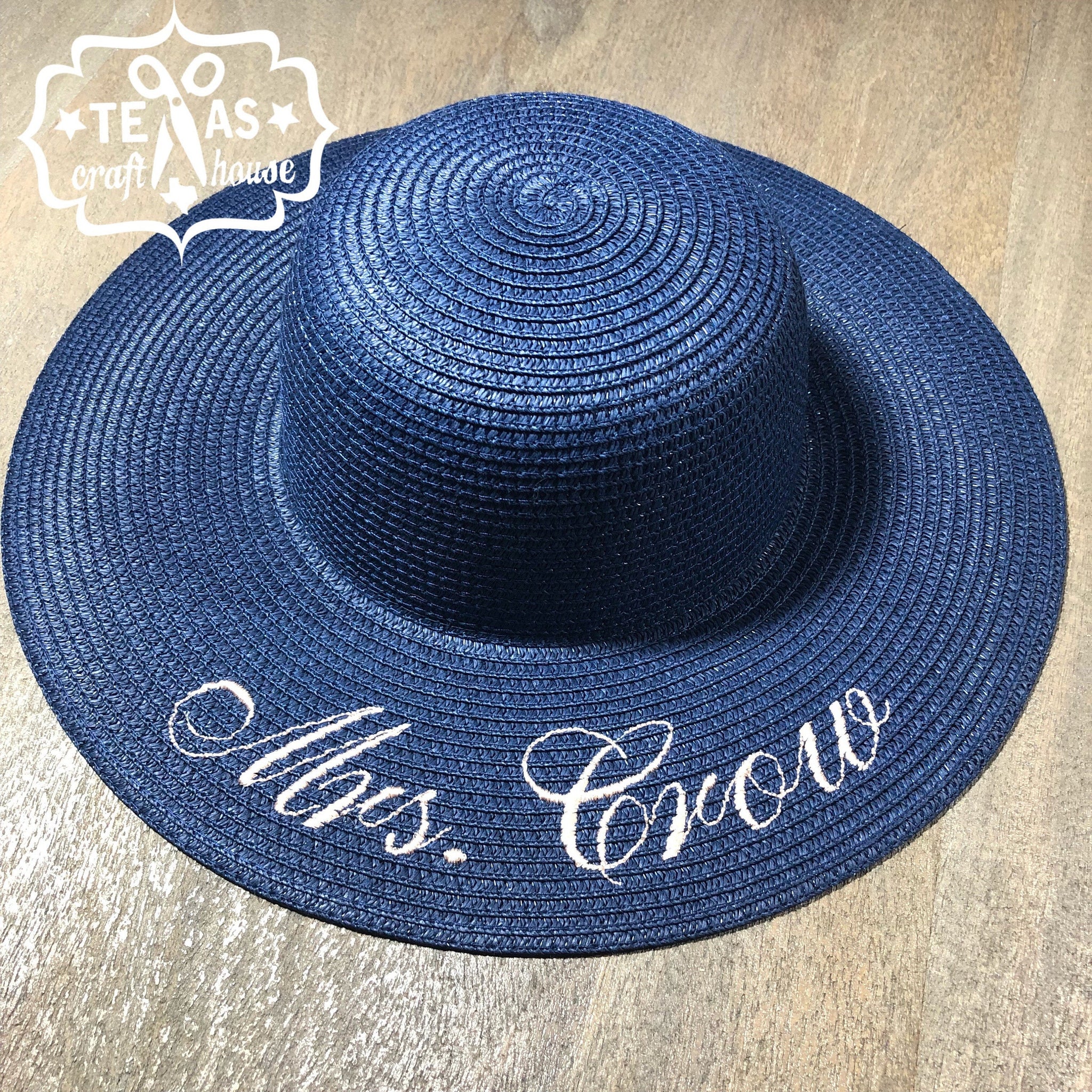 Custom Monogram Last Name Beach Sun Hats - Personalized Sun Hat - Mono –  Texas Craft House
