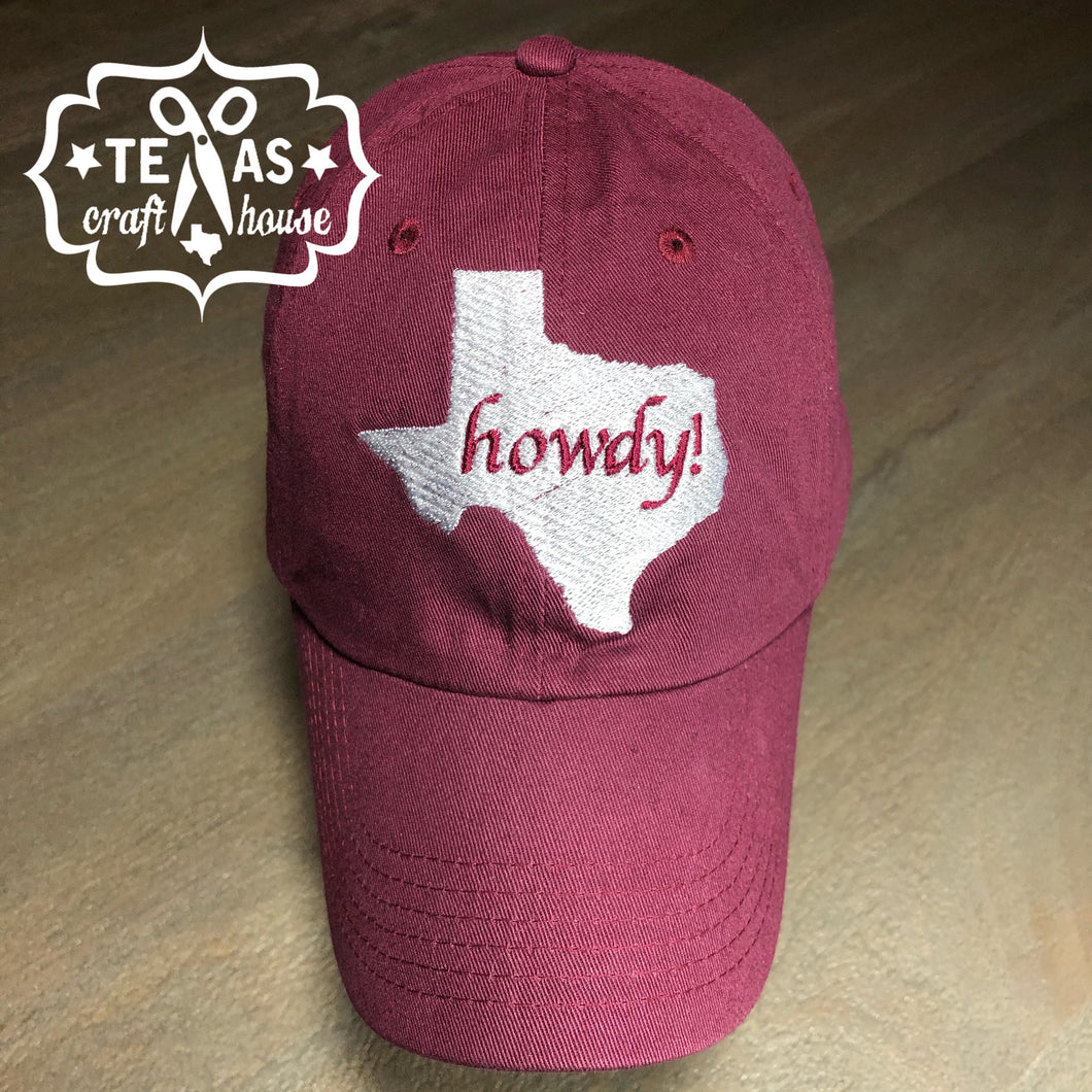 Howdy Texas Monogram Baseball Hat