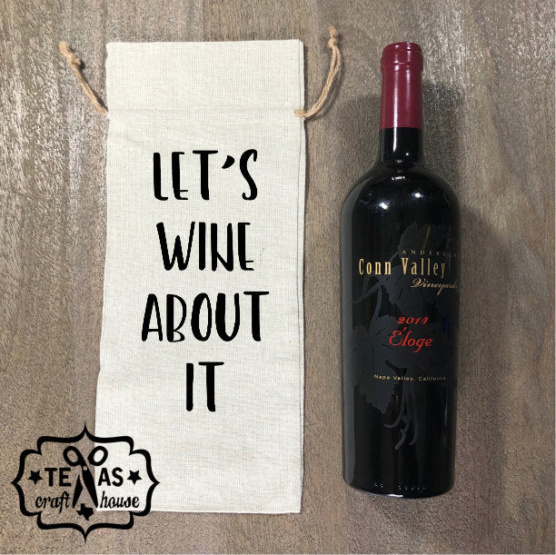 Hostess Gift Linen Wine Bags