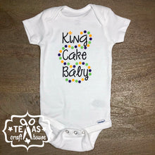 Load image into Gallery viewer, King Cake Baby Mardi Gras Bodysuit
