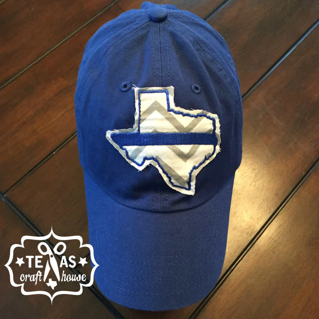 Back the Blue Texas Patch Baseball Hats