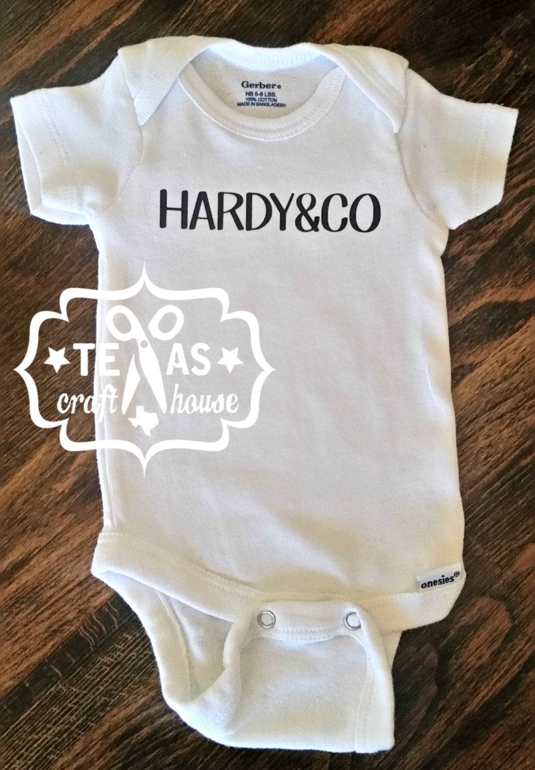 Personalized Bodysuit Custom Made with Last Name and Co