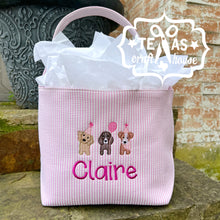 Load image into Gallery viewer, Birthday Seersucker Personalized Reusable Gift Bag
