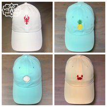 Load image into Gallery viewer, Mini Crawfish By the Seashore Baseball Hat
