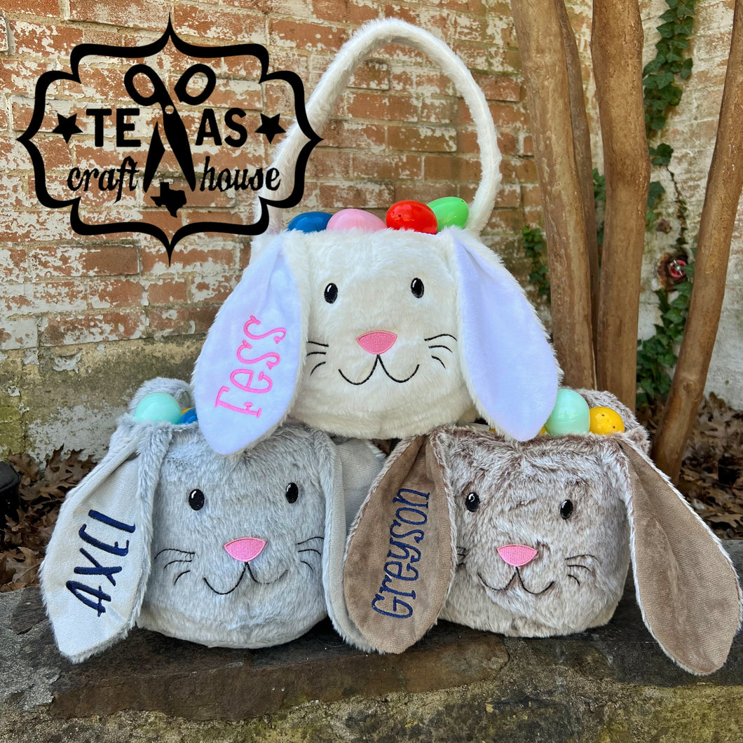 Personalized Plush Easter Bunny Basket